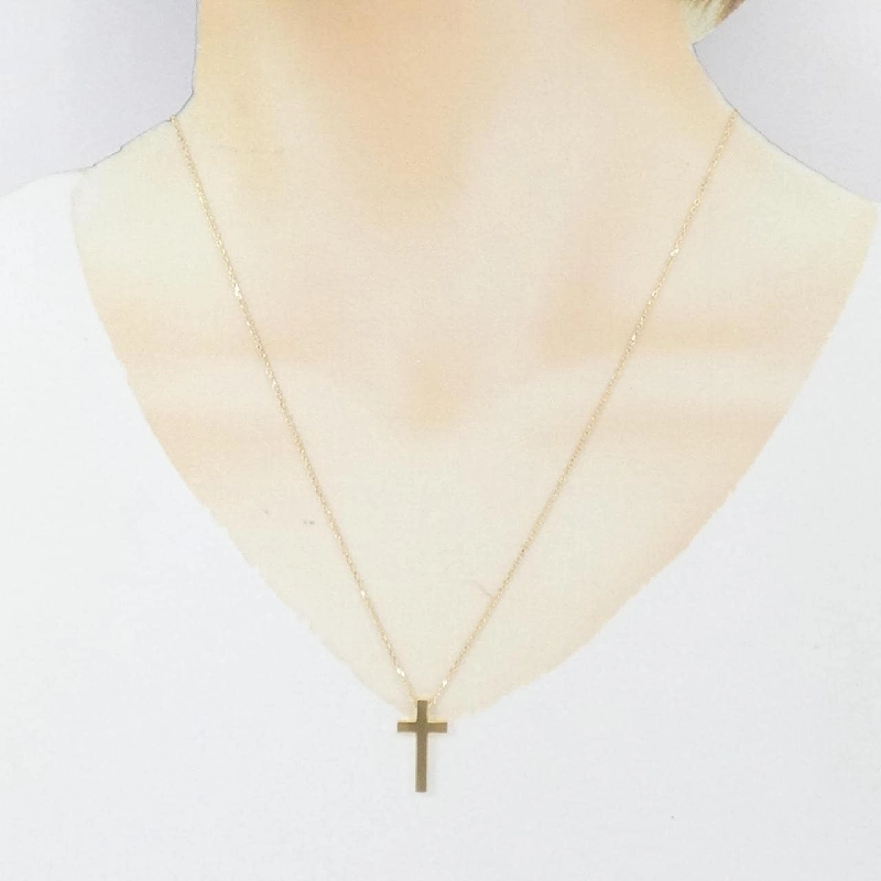 K18YG Dây chuyền hình chữ thập - Hàng hiệu Authentic 846265