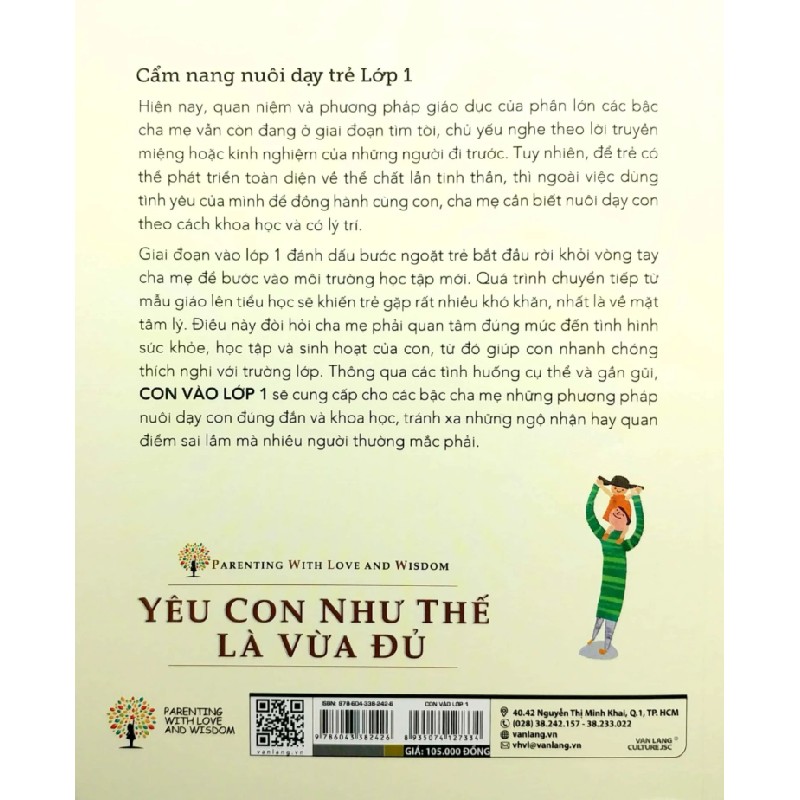 Yêu Con Như Thế Nào Là Vừa Đủ - Con Vào Lớp 1 (Cẩm Nang Nuôi Dạy Trẻ Lớp 1) - Chu Vĩnh Tân, Tôn Văn Hiểu, Lưu Tú Anh 180288