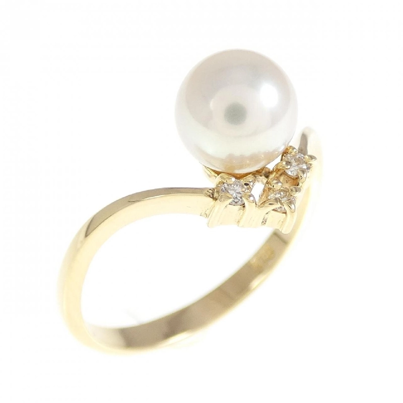 Nhẫn ngọc trai Akoya K18YG 6.4mm 672777