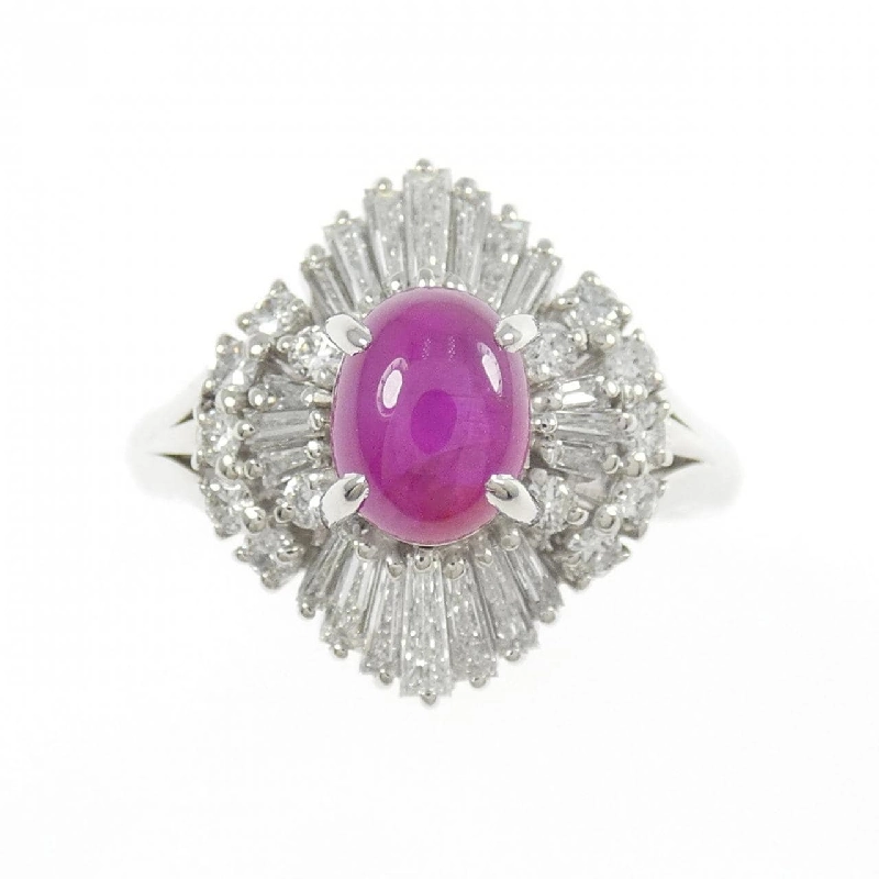 Nhẫn Star Ruby PT900 1.47CT - Hàng hiệu Chính hãng 850406