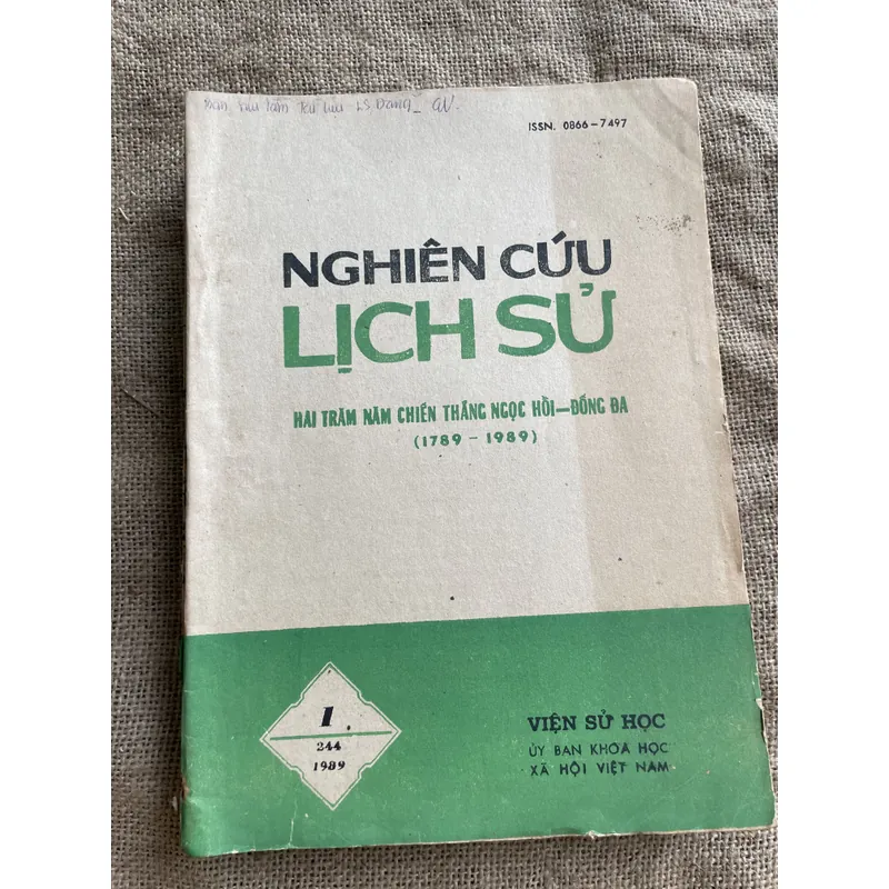 Nghiên cứu lịch sử - số 1-1989 - khổ lớn - Ngọc Hồi Đống Đa 679721