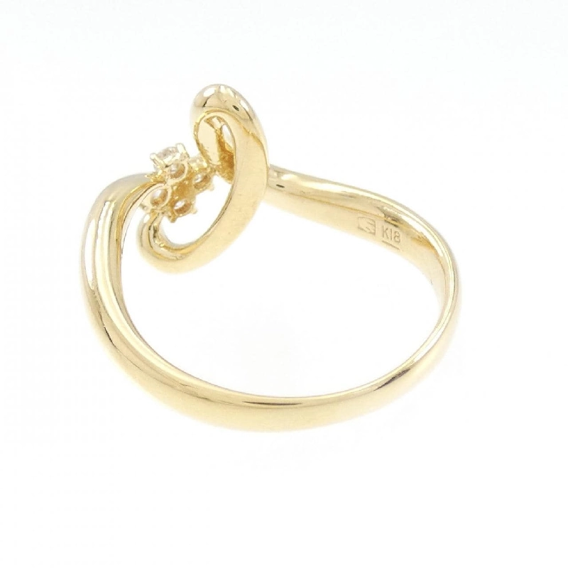 Nhẫn kim cương hoa K18YG 0.10CT 672419