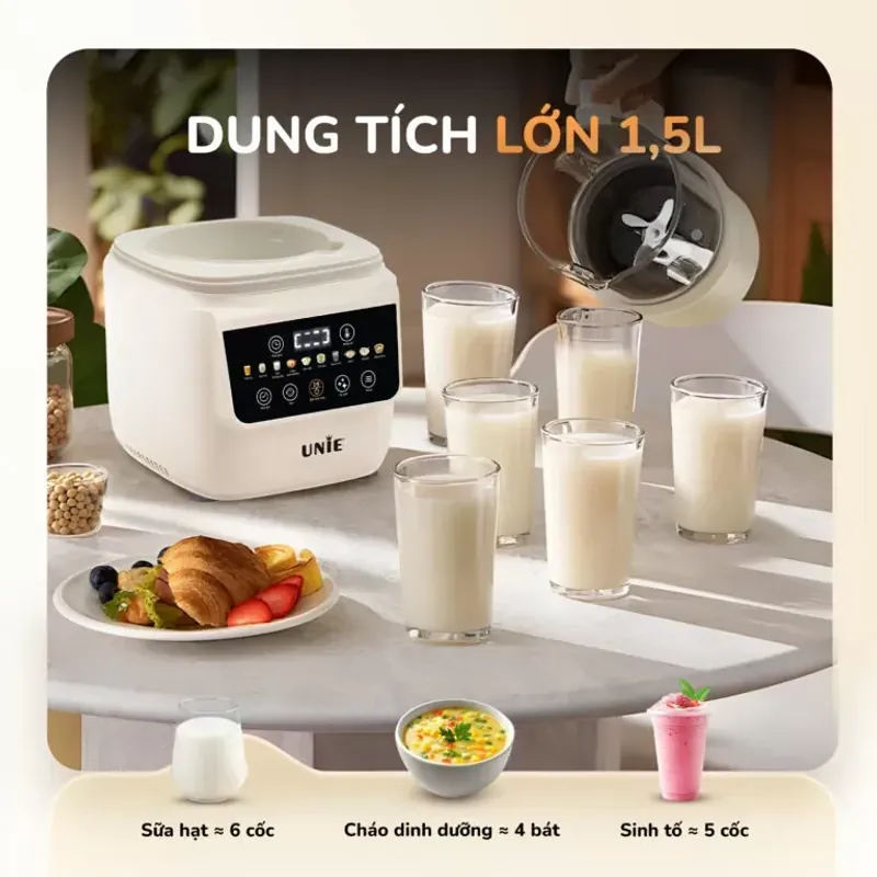 Máy làm sữa hạt Unie UCB15 – Xay mịn, chống ồn, dễ vệ sinh 573836