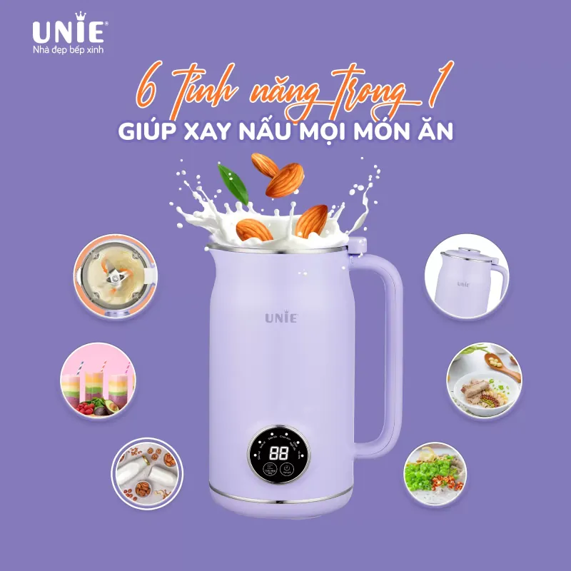 Máy Làm Sữa Hạt Unie UMB06 – Xay Nấu Nhanh, Nhuyễn Mịn, Ít Ồn 730643