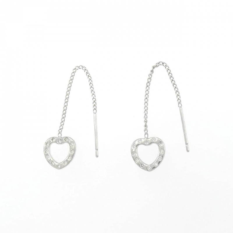 K14WG Bông tai kim cương hình trái tim - Hàng hiệu Authentic 866191