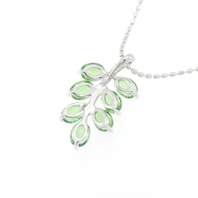 K18WG Lá Ngọc Lục Bảo Xanh Garnet Dây Chuyền 0.80CT - Hàng hiệu Chính Hãng 857734