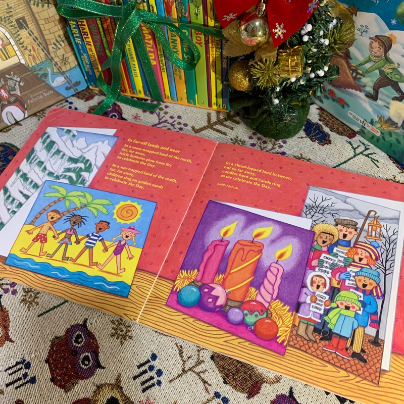 Sách tranh Christmas Poems, bản 1999 Used, 70%, Picture Book For Kids, Quà tặng Mori 338609