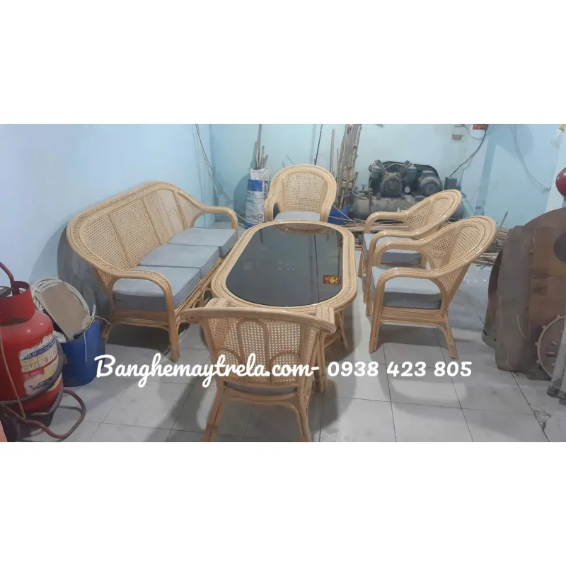 Bàn ghế lưới mắt cáo phòng khách 787321