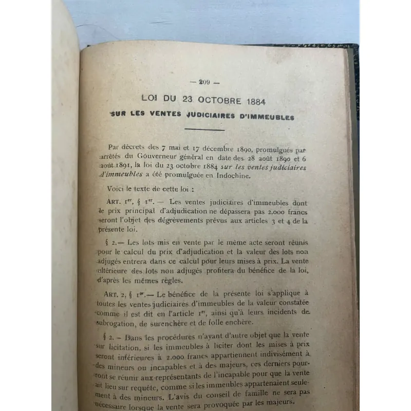 Procédure en Matière Civile Indigène – Paul Dufilho - sài gòn 1922 1023814