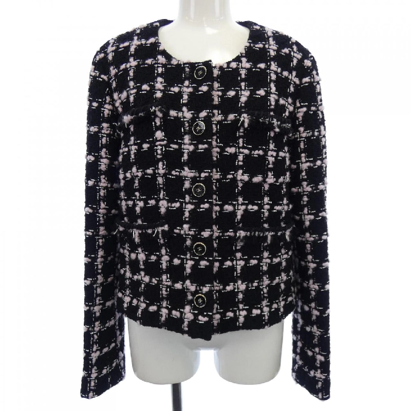 CHANEL LOOK12 P80405V72615 25B Áo khoác không cổ - Hàng hiệu Authentic 822462