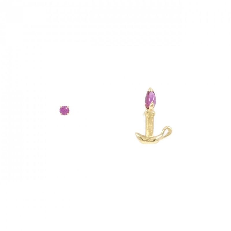 K18YG Đá tổng hợp Bông tai - Hàng hiệu Chính hãng 870729