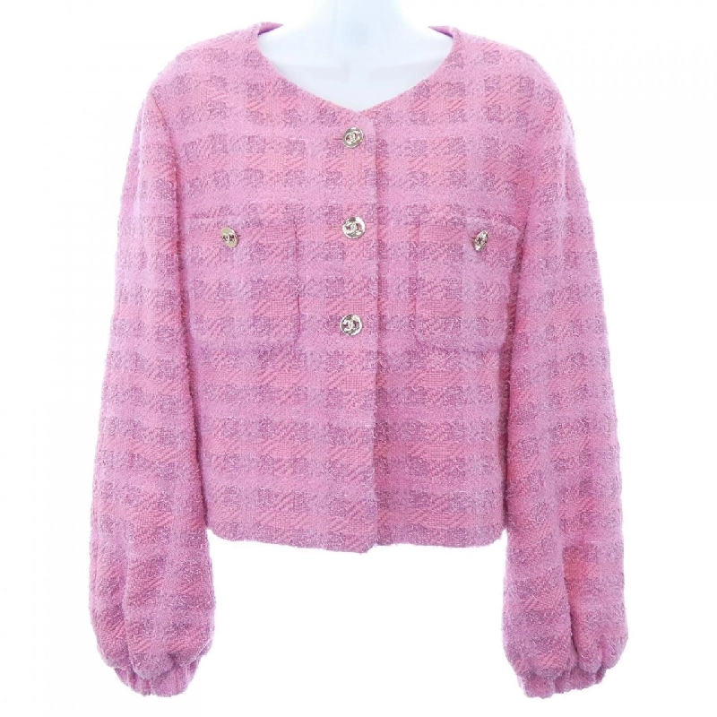 CHANEL LOOK7 P76714V68549 Áo khoác không cổ - Hàng hiệu Chính hãng 821934