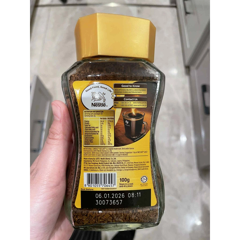 NESCAFÉ GOLD BLEND - Made in Korea. Date: 6/1/2026 518812