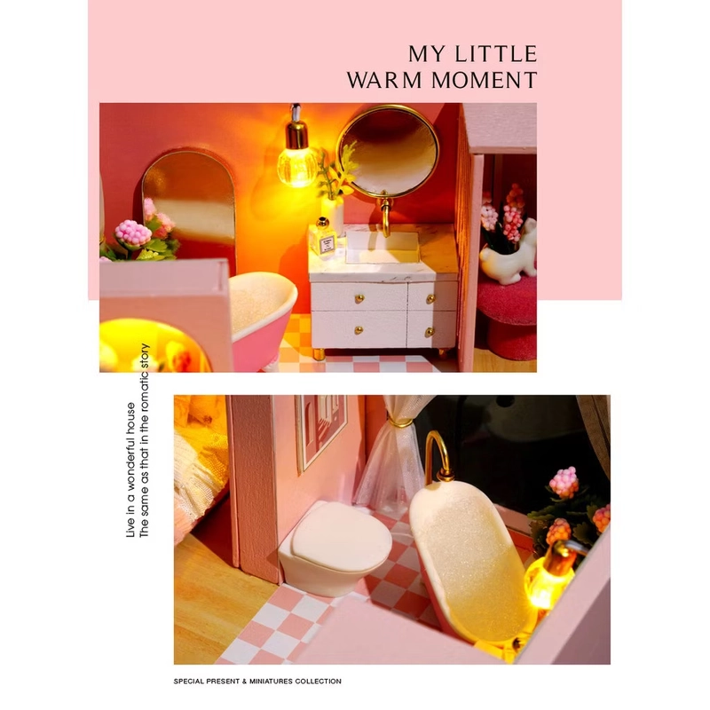 BÁN GấP Bộ Mô hình nhà búp bê CUTEROOM diy Doll House Miniature A Little Warm Moment 366503