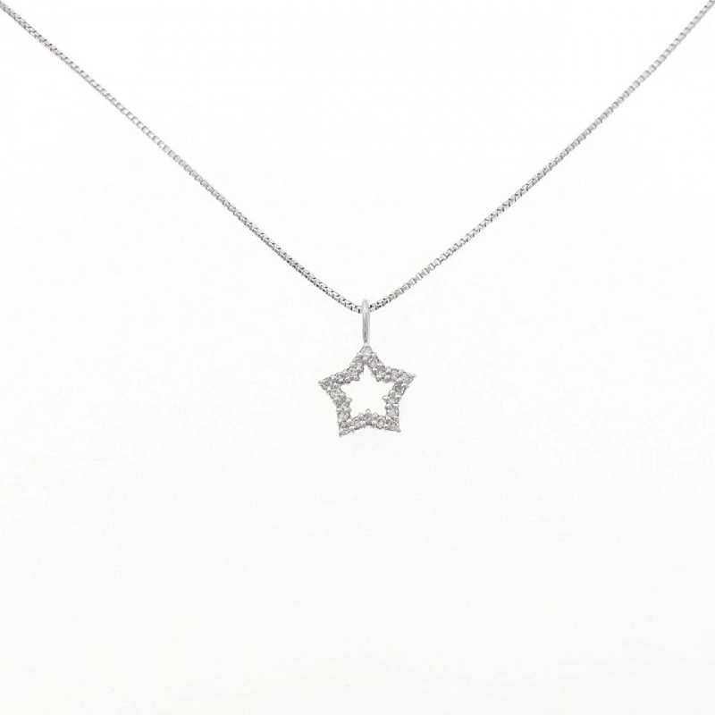 K18WG Ngôi sao Kim cương Dây chuyền 0.10CT - Hàng hiệu Chính hãng 859533