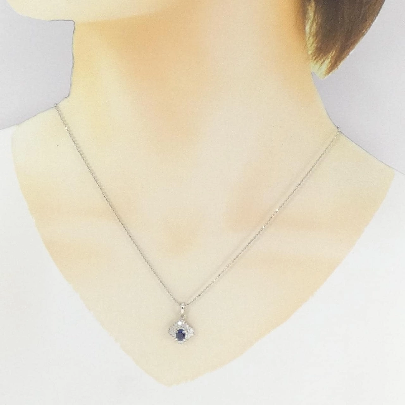 Dây chuyền Sapphire PT900/PT850 0.64CT - Hàng hiệu Chính hãng 856297