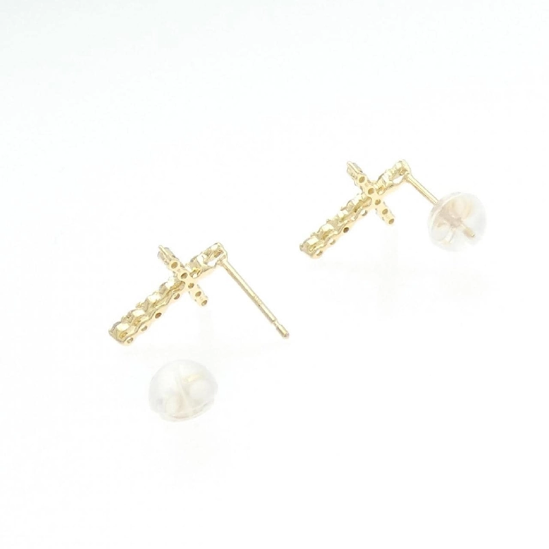 K18YG Bông tai kim cương chéo 0.20CT - Hàng hiệu Chính hãng 869718