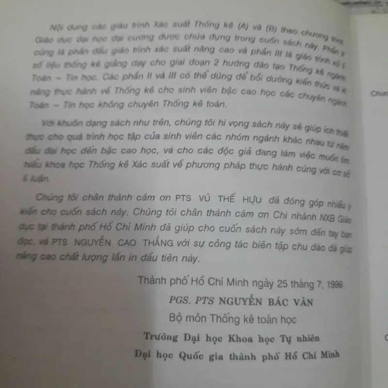 Xác xuất và xử lý số liệu thống kê. Tiến sỹ Nguyễn Bác Văn  607208
