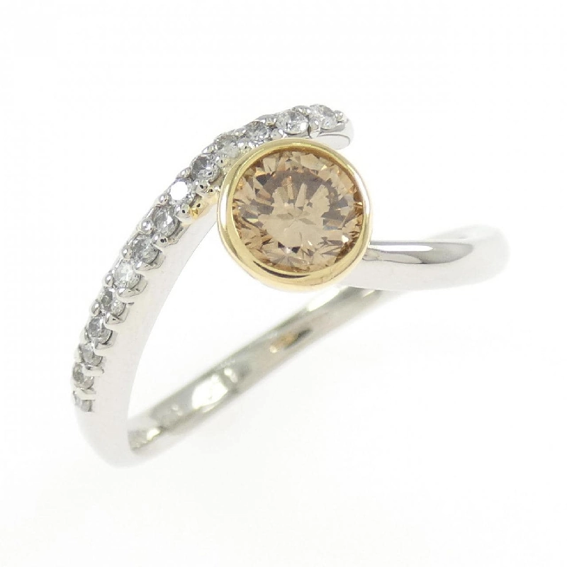 Nhẫn kim cương K18YG/PT900 0.484CT 667165