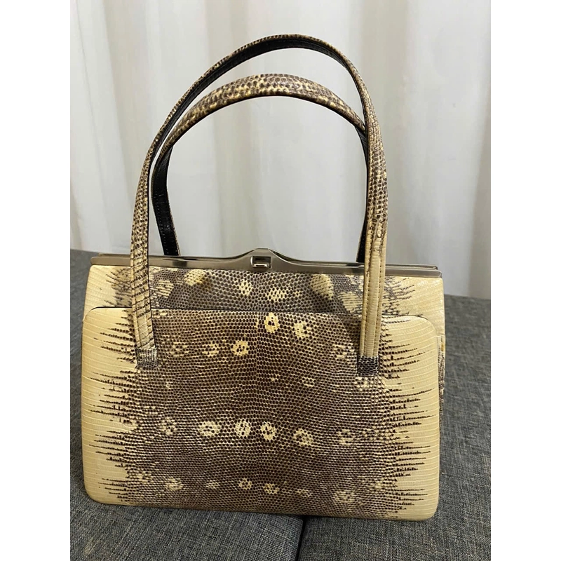 Túi cốp tắc kè bông 26*19*10 màu trắng đặc sắc 99% Chameleon skin bag  464047