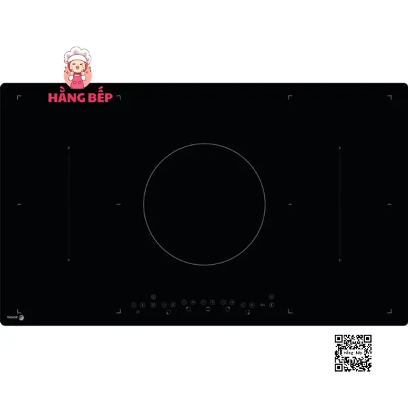 Bếp từ đa vùng Fagor 3IF-ZONE95AC – 5 vùng nấu linh hoạt, dung tích lớn 605063