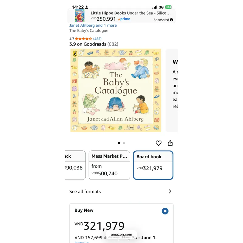 Ngoại văn tiếng anh trẻ em : THE BABY’s Catalogue  1028105