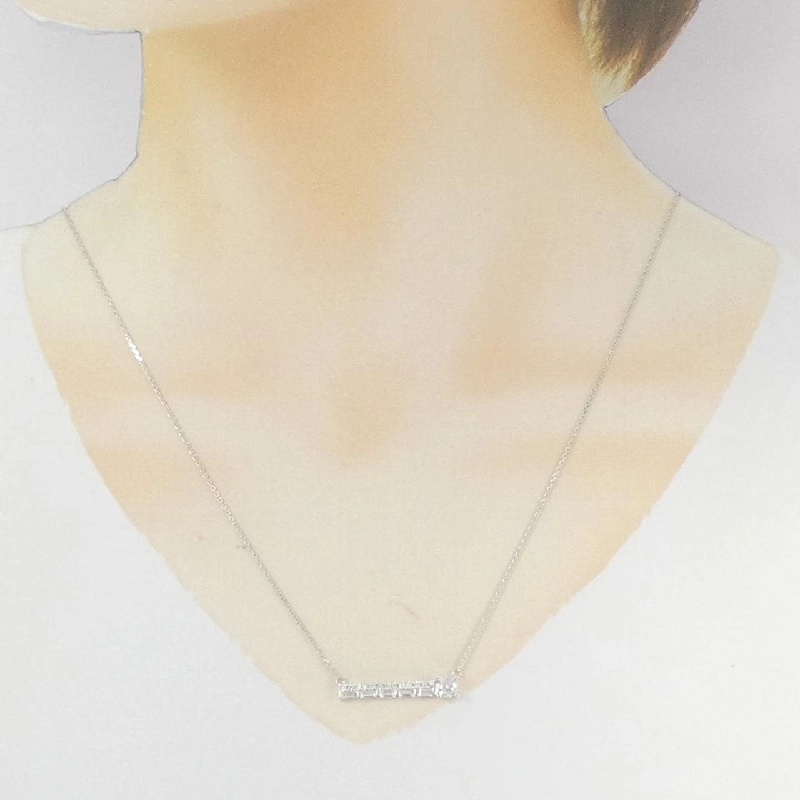 K18WG Dây chuyền kim cương 0.326CT D IF 3EXT - Hàng hiệu Chính hãng 872716