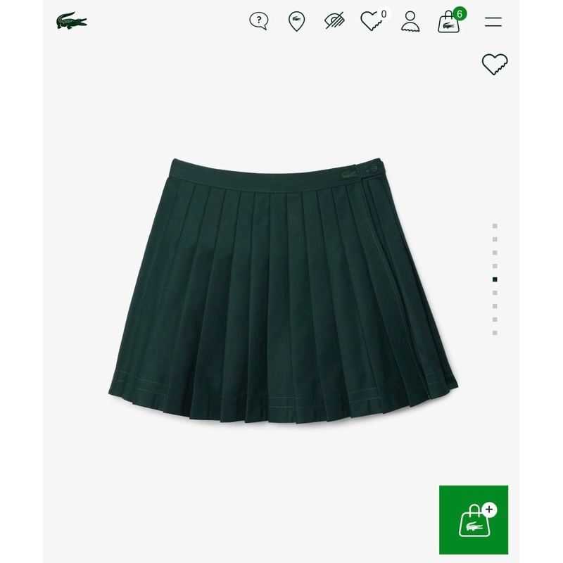 Set áo sơ mi và chân váy Lacoste hàng auth, còn nguyên tag, Sz M cho 57-60kg 400047