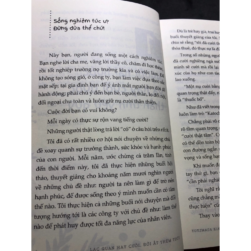 Lạc quan hay cười, đời ắt thêm tươi 2019 mới 90% ký tên trang đầu Yukimasa Kinjo HPB2307 VĂN HỌC 916449