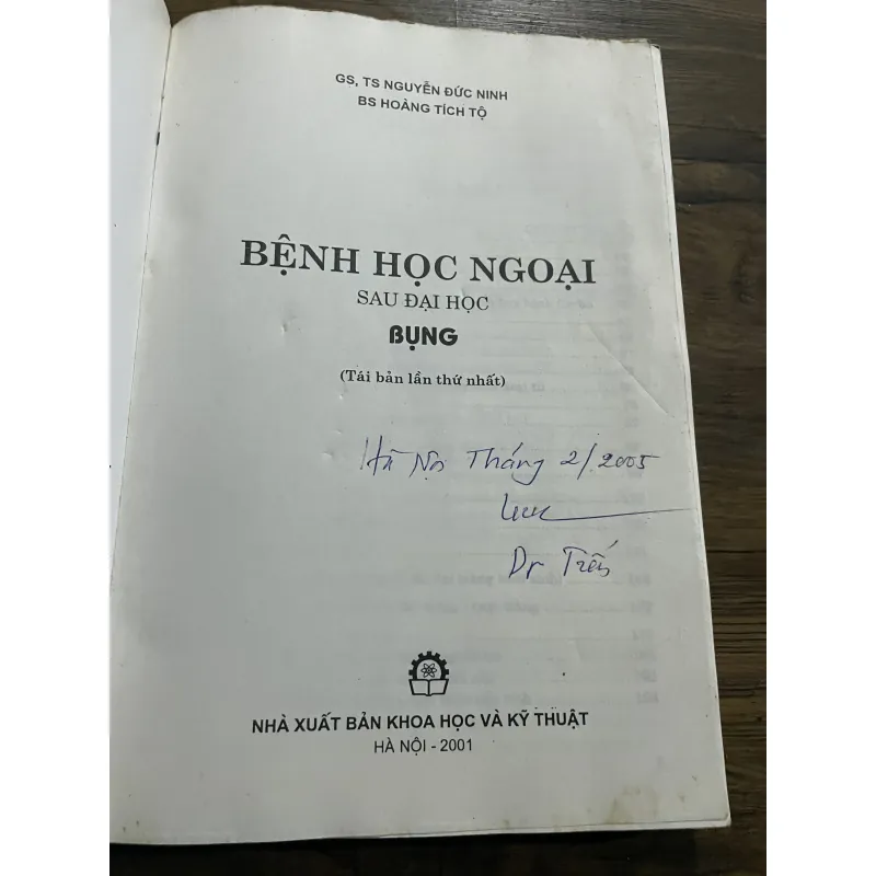 Bệnh học ngoại dạ địa học - BỤNG - GS, TS NGUYỄN ĐỨC NINH BS HOÀNG TÍCH 995542