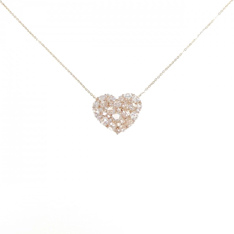 K18PG Dây chuyền kim cương hình trái tim 1.70CT - Hàng hiệu Chính hãng 862008