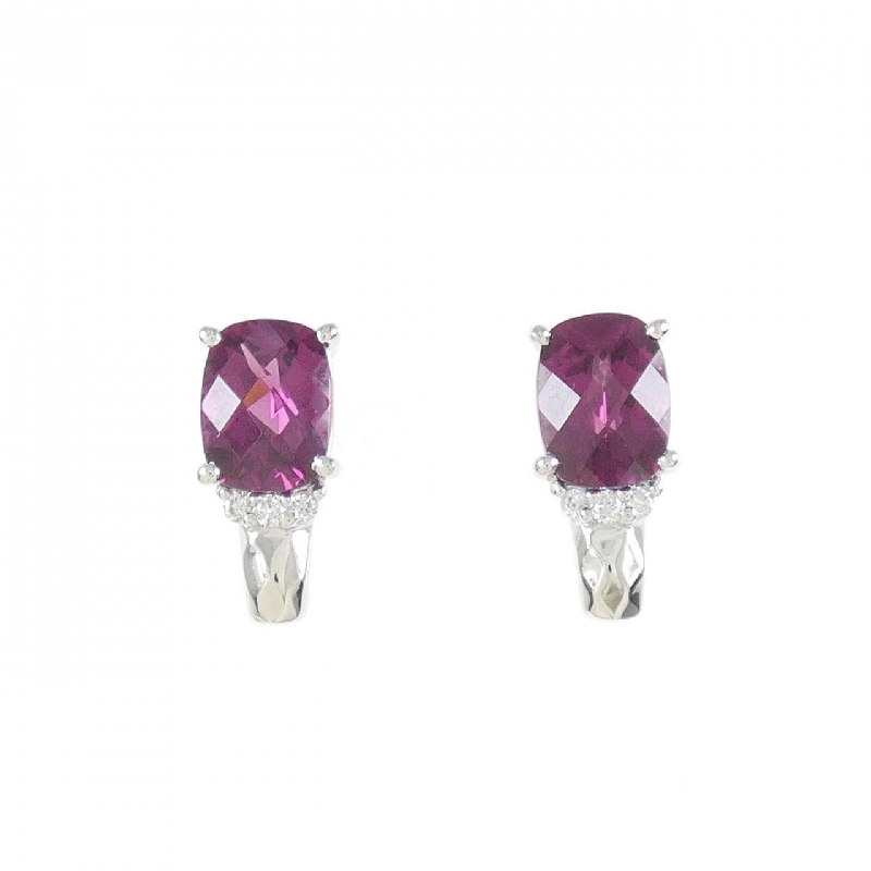 K18WG Garnet Bông tai 3.38CT - Hàng hiệu Chính hãng 877334