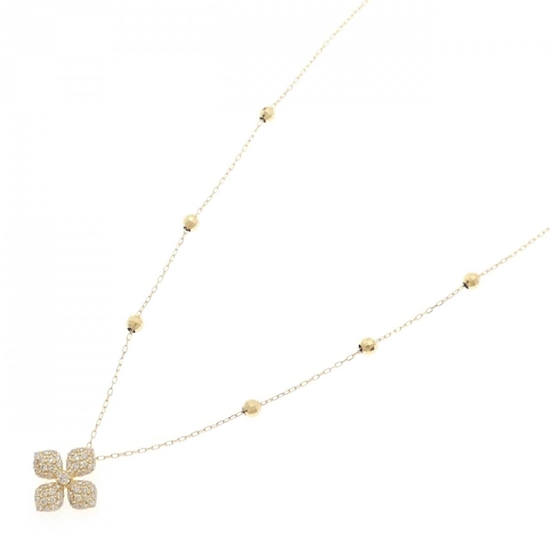 K18YG Hoa Pave Kim Cương Dây Chuyền 0.27CT - Hàng hiệu Chính hãng 847365