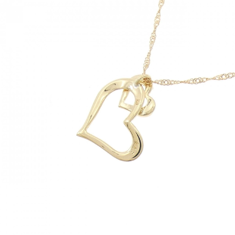 K18YG Dây chuyền kim cương hình trái tim 0.02CT - Hàng hiệu Chính hãng 857199