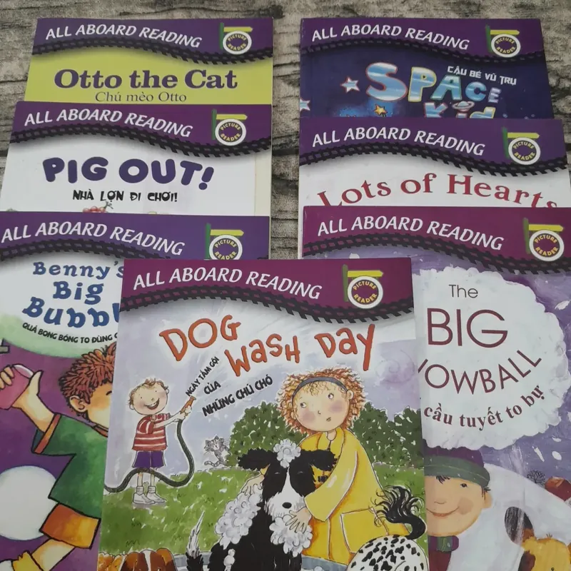 7 tập sách All Aboard Reading- Otto the cat*&Pig out... Truyện màu song ngữ 706840