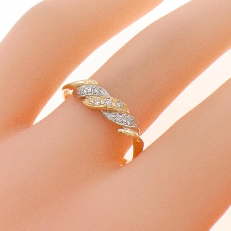 Nhẫn kim cương K18YG/PT900 0.06CT - Hàng hiệu Authentic 850794