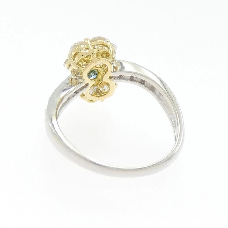 Nhẫn kim cương hoa PT900/K18YG 1.35CT - Hàng hiệu Authentic 850317