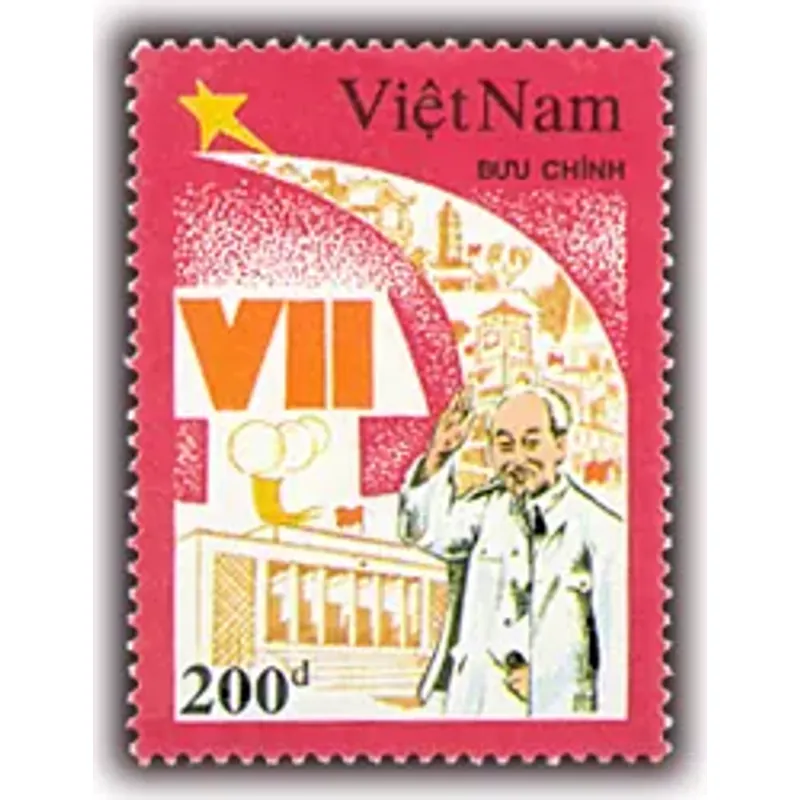 Tem  Chào mừng Đại hội lần thứ VII Đảng Cộng sản Việt Nam 716821