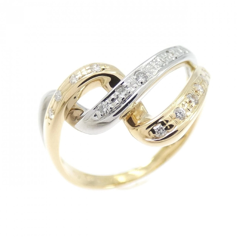 Nhẫn kim cương K18YG/PT900 0.13CT - Hàng hiệu Authentic 848373