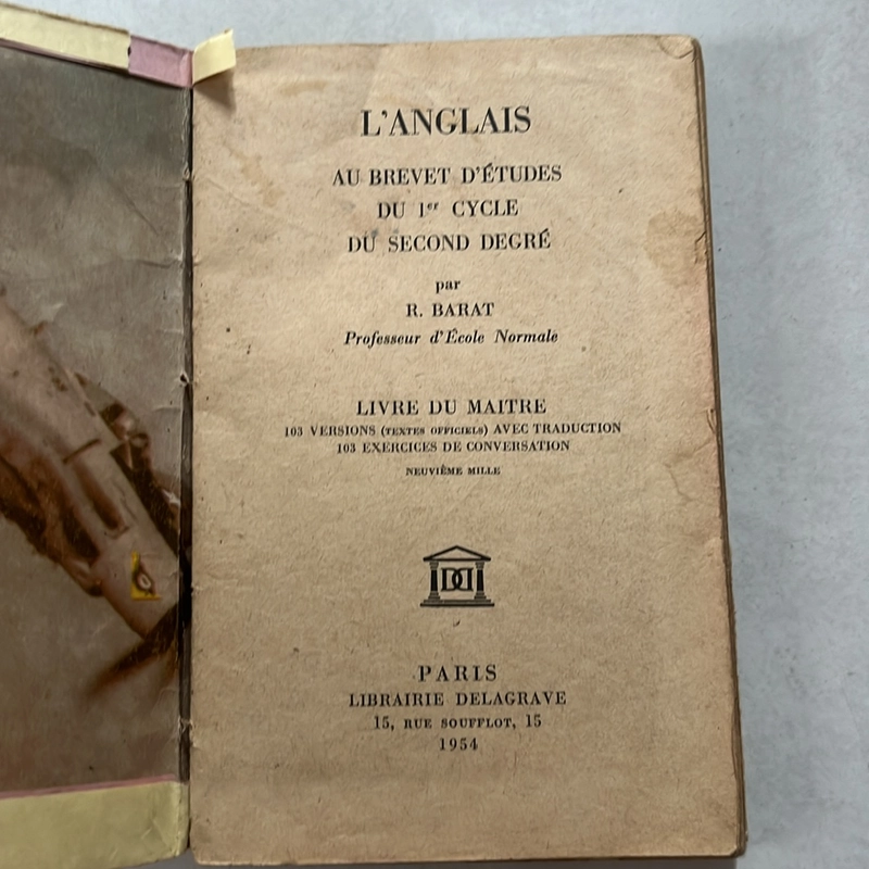 L'ANGLAIS AU B. E. P. S - 1954s 509885