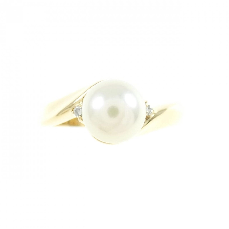 Nhẫn ngọc trai Akoya K18YG 6.7mm 671074