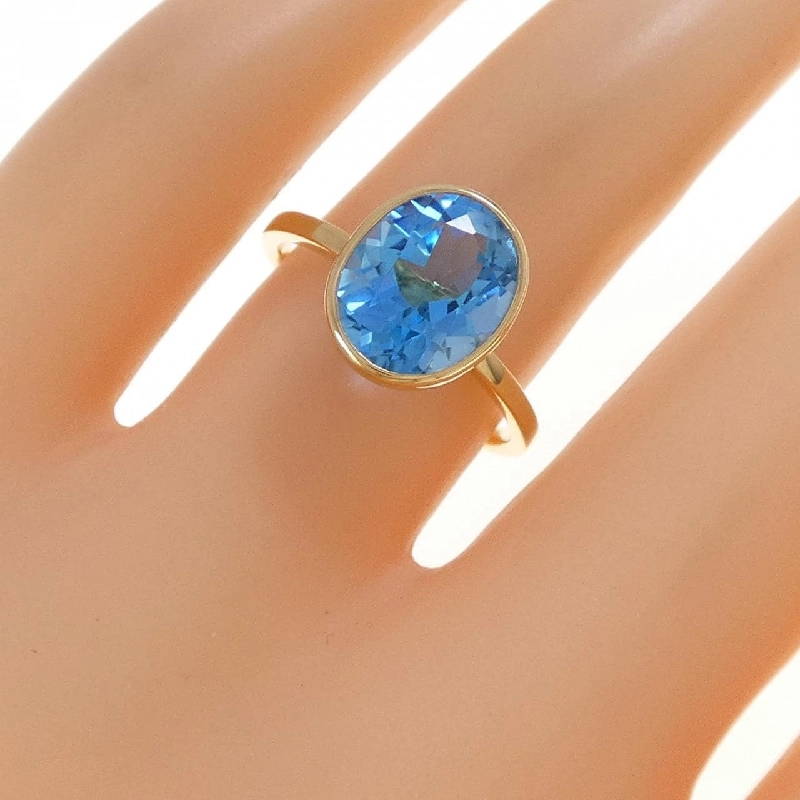 Nhẫn Blue Topaz K18YG 3.13CT - Hàng hiệu Chính hãng 853496