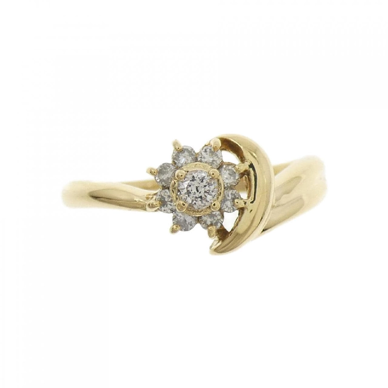 Nhẫn kim cương hoa K18YG 0.18CT 669640