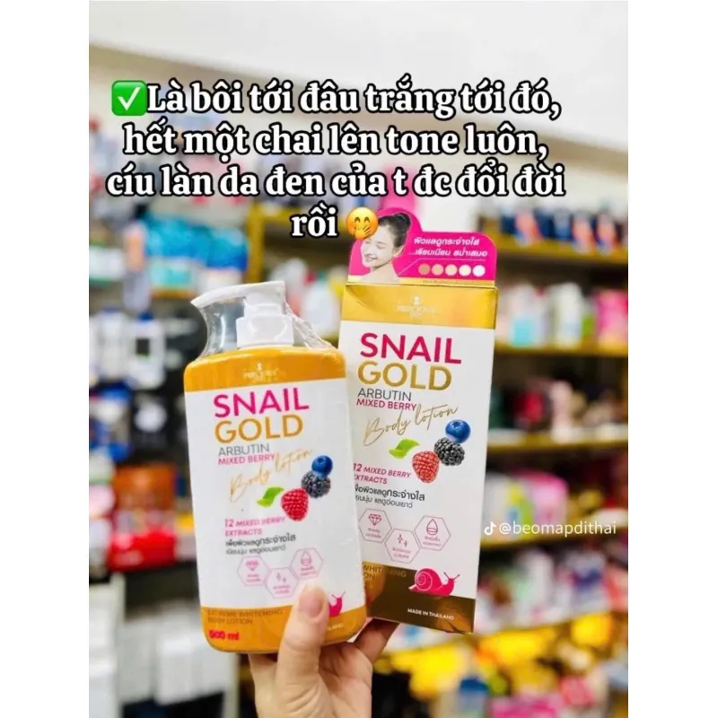 Sữa Dưỡng Thể Trắng Da Body Snail Gold Mix 12 Berry Body Lotion 500ml 562021