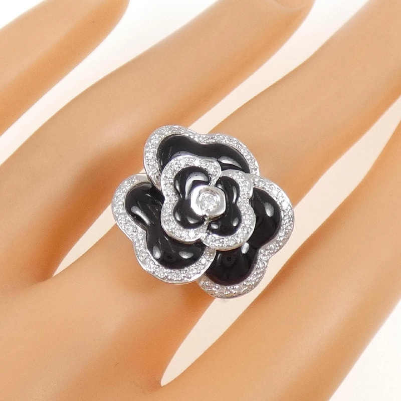 Nhẫn Onyx Hoa K18WG - Hàng hiệu Chính hãng 852006