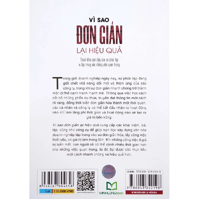 Vì Sao Đơn Giản Lại Hiệu Quả - Lisa Bodell 180120