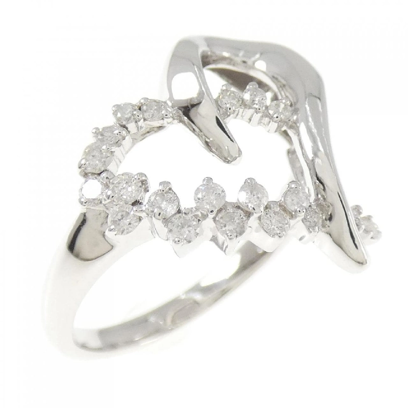 Nhẫn kim cương K14WG hình trái tim 0.30CT 666644