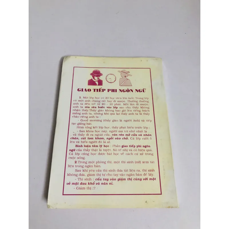 GIAO TẾ NHÂN SỰ - giao tiếp phi ngôn ngữ  701967