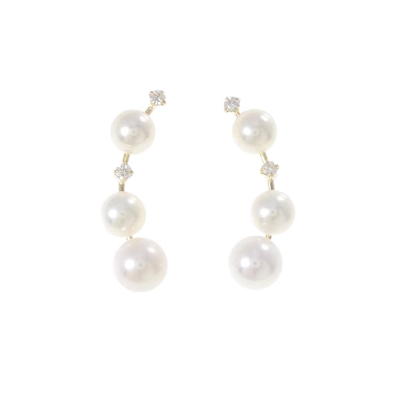 K18YG Bông tai ngọc trai Akoya - Hàng hiệu Authentic 865133