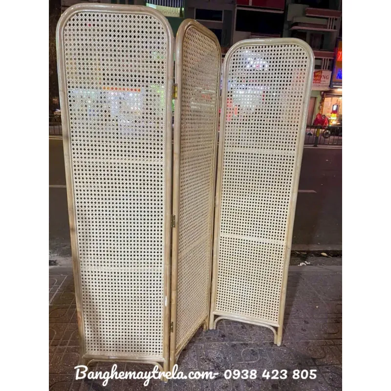 Bình phong mây mắt cáo gấp gọn giá rẻ 957506